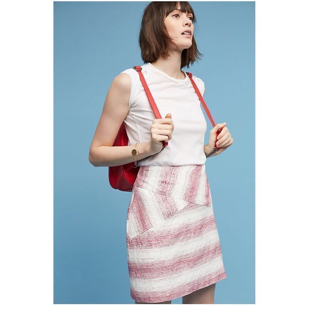 NWT-ANTHROPOLOGIE âHutchâ Stripe Mini Skirt